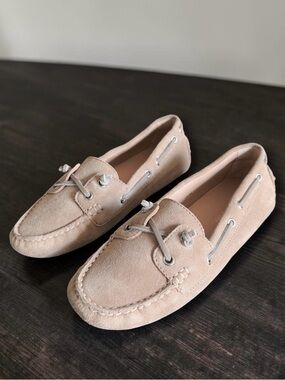 Veronica Beard Jia Driving Loafer Suede Boat Shoes